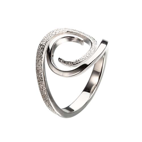 Fashion 925 sterling silver wave design ring