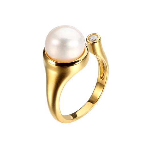 925 sterling silver pearl cz open ring wholesale