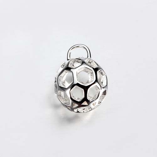 925 silver honeycomb pattern ball charm,two sizes
