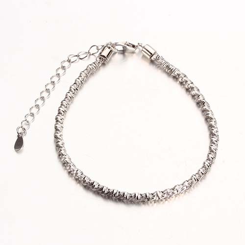 Customized size 925 sterling silver stretch bracelet