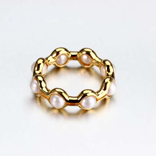 925 sterling silver pearl eternity ring