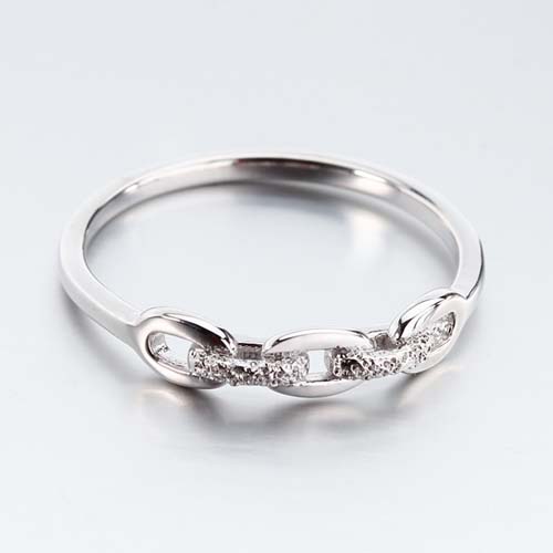 925 sterling silver link knot ring