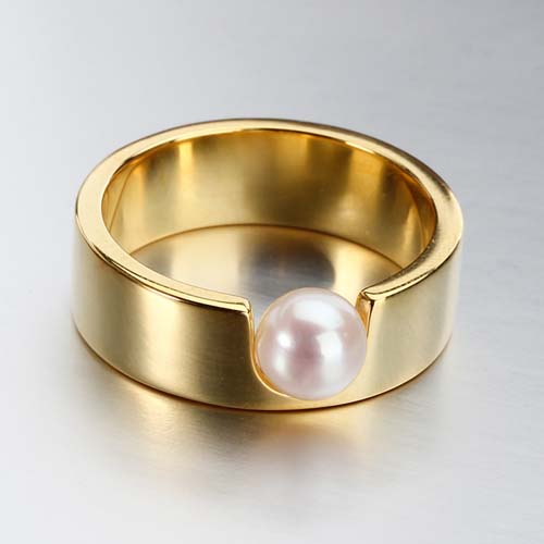 925 silver fresh water pearl wide knuckle ring