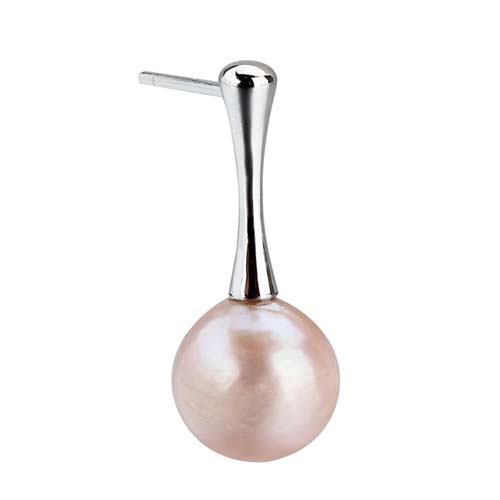 925 sterling silver pink baroque pearl stud earrings