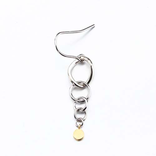 925 sterling silver link minimalist earrings