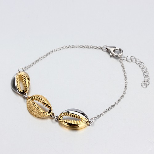 Summer 925 silver cowrie shell bracelet