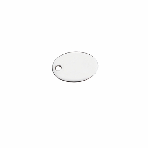 DIY 925 sterling silver blank oval jewelry tag
