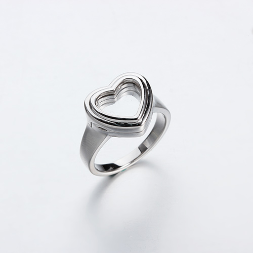 925 sterling silver heart locket ring