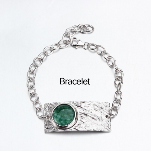 Renfook 925 sterling silver gemstone bracelets for women jewelry