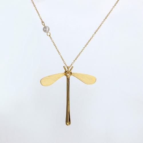 Renfook 925 sterling silver freshwater pearl butterfly-shape necklace