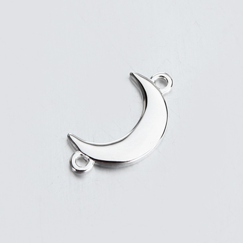 Renfook Sterling silver moon connector for spring jewelry