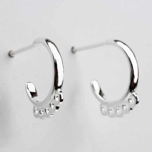 925 sterling silver earring hook with loops findings