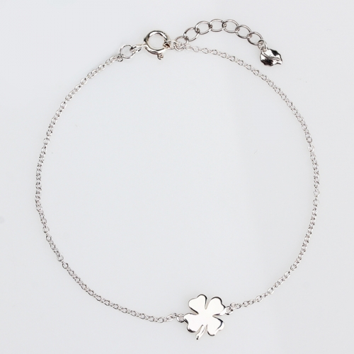 Renfook 925 sterling silver four-leaf clover bracelet jewelry women