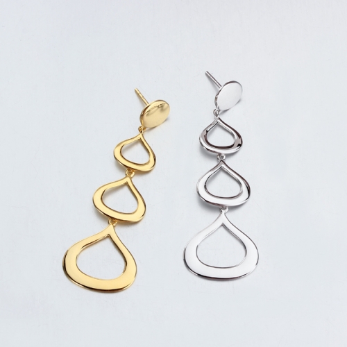 Renfook 925 sterling silver unique simple trending earrings jewelry
