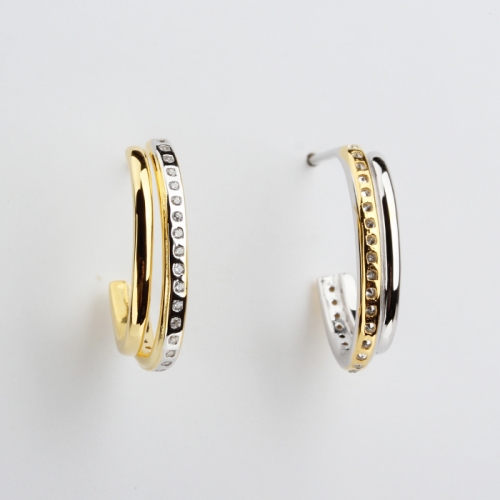 Renfook 925 sterling silver simple fashion earrings for women