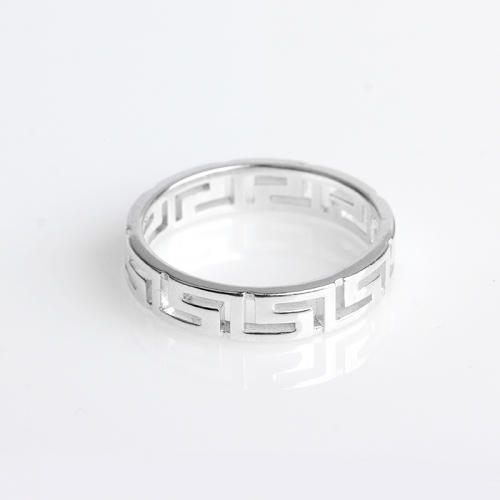 Renfook 925 sterling silver ring jewelry with hollowed pattern