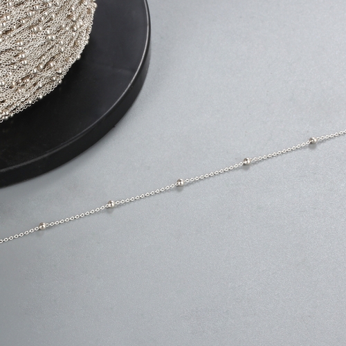 925 sterling silver cable with bead chain
