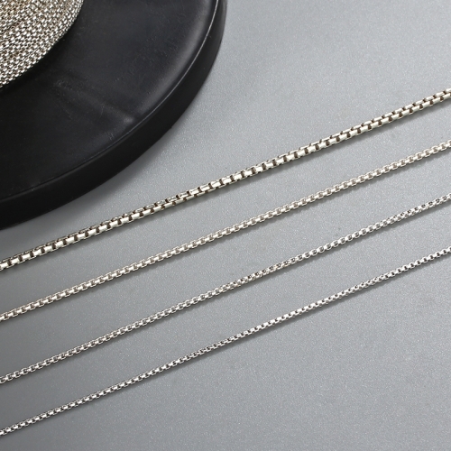 925 sterling silver round box chain for DIY