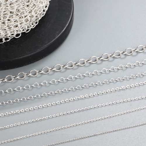 925 sterling silver cable chain for necklace and bracelet
