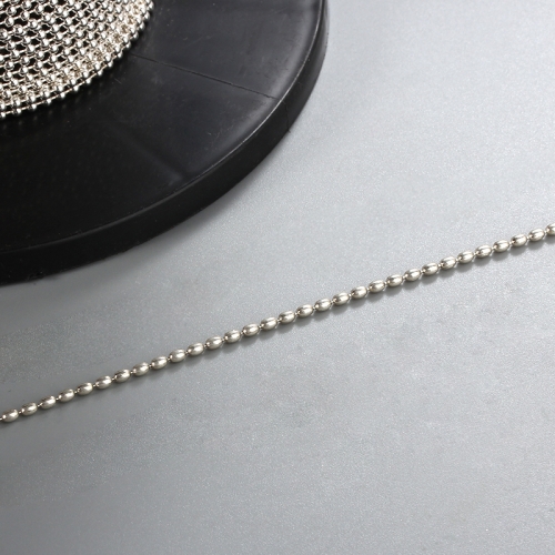 925 sterling silver 1.8mm width oval bead