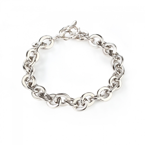 925 Sterling Silver Hollow Big Chain Bracelet