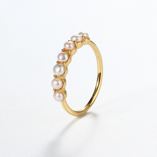 925 Sterling Silver Delicate Pearl Ring 2022 New Trend